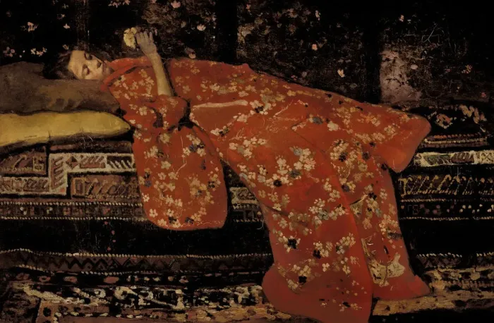 Framed Print : The Red Kimono, 1896 Framed Print : The Red Kimono, 1896