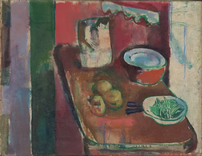 Framed Print : The Red Kitchen, probably 1913. Creator: Ludvig Karsten Framed Print : The Red Kitchen, probably 1913. Creator: Ludvig Karsten