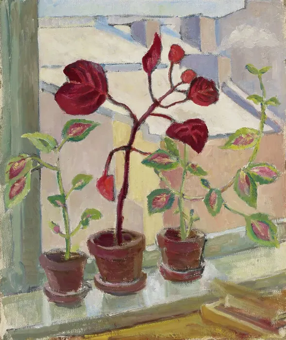 Framed Print : Red leaves III, 1930-1939. Creator: Aino von Boehm Framed Print : Red leaves III, 1930-1939. Creator: Aino von Boehm
