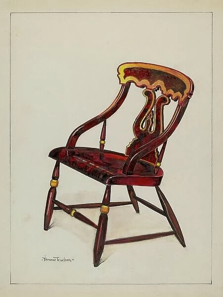 Red Pioneer Chair, c. 1937. Creator: Florence Truelson