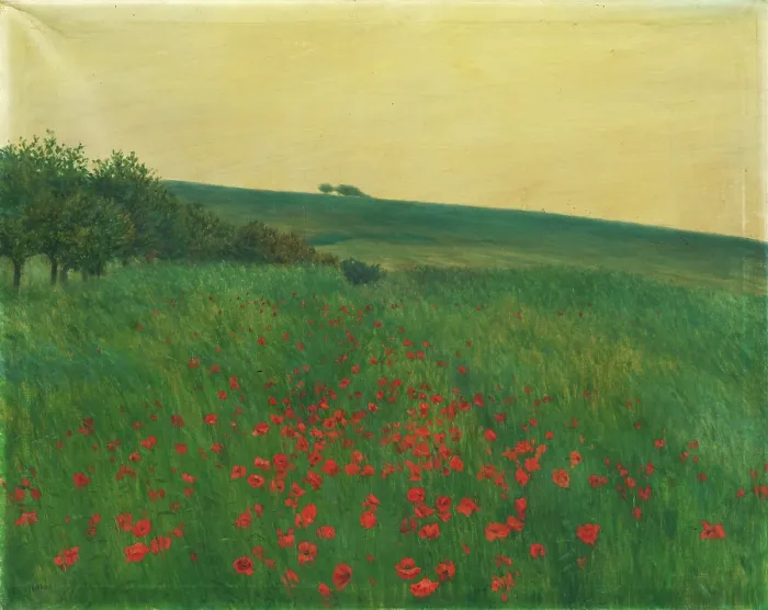 Framed Print : Red Poppies, 1910. Creator: Frantisek Kavan Framed Print : Red Poppies, 1910. Creator: Frantisek Kavan