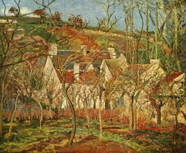 The Red Roofs, 1877, (1939). Creator: Camille Pissarro