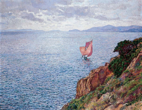 The Red Sail. Artist: Rysselberghe, Theo van (1862-1926)