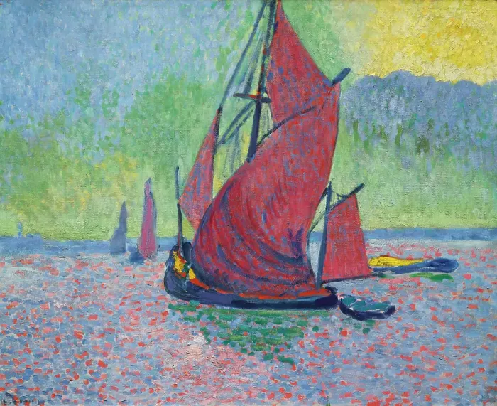 Framed Print : Red sails, 1906. Creator: Andre Derain Framed Print : Red sails, 1906. Creator: Andre Derain