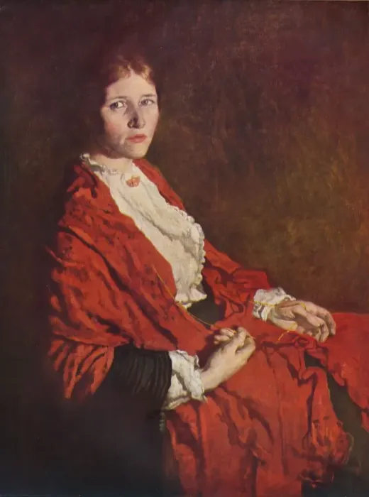 Framed Print : The Red Scarf, 1935. Artist: William Newenham Montague Orpen Framed Print : The Red Scarf, 1935. Artist: William Newenham Montague Orpen