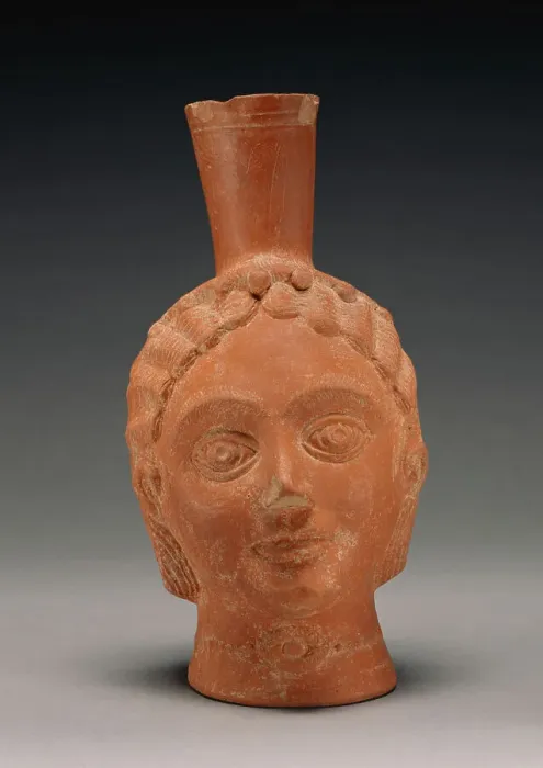 Framed Print : Red-Slip Head Vase, 3rd century A.D. Creator: Unknown Framed Print : Red-Slip Head Vase, 3rd century A.D. Creator: Unknown