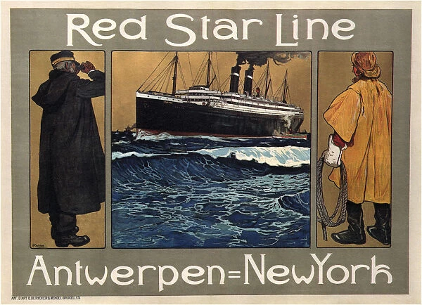 Red Star Line, 1908. Artist: Cassiers, Henri (1858-1944)