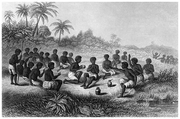 The Red Water Ordeal, as Practised Among the Nations of Northern Guinea. Artist: J Le Conte