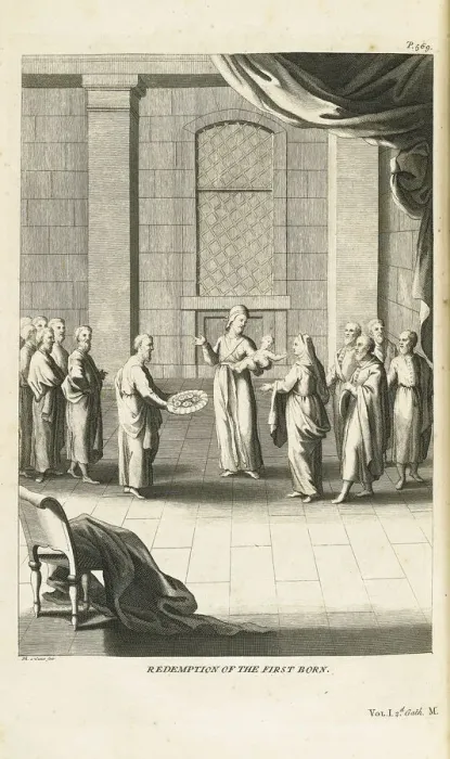 Framed Print : Redemption of the Firstborn Son, 1735-1739. Artist: Picart, Bernard (1673?1733) Framed Print : Redemption of the Firstborn Son, 1735-1739. Artist: Picart, Bernard (1673?1733)