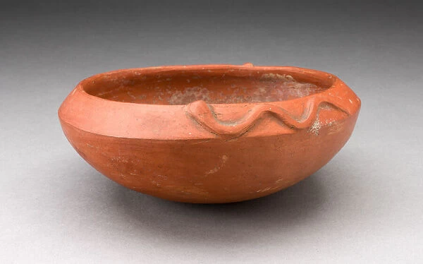 Redware Bowl with Molded Snake-like Form on Rim, A. D. 1450  /  1532. Creator: Unknown
