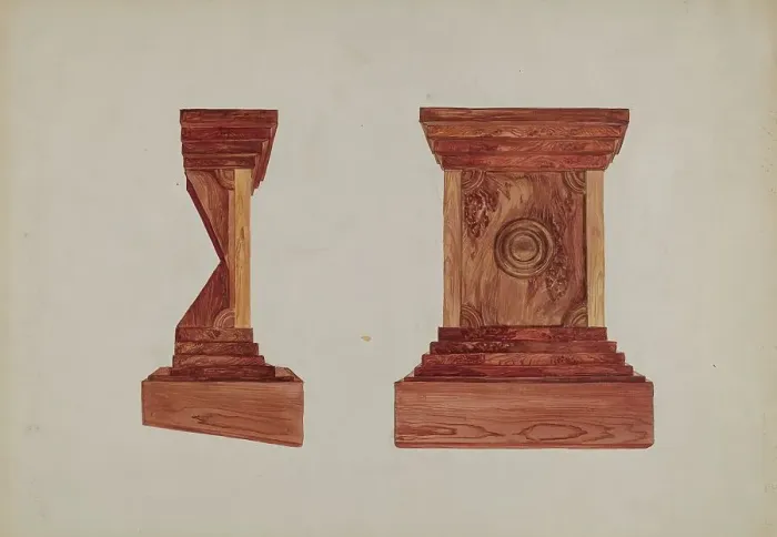 Framed Print : Redwood Burl Pulpit, c. 1936. Creator: Lena Nastasi Framed Print : Redwood Burl Pulpit, c. 1936. Creator: Lena Nastasi
