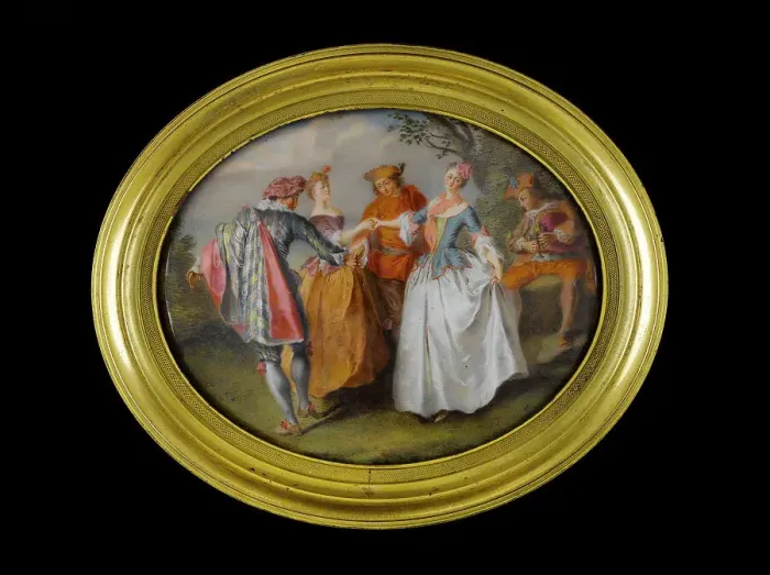 Framed Print : The Reel after Nicolas Lancret. Creator: Unknown Framed Print : The Reel after Nicolas Lancret. Creator: Unknown