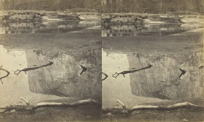 Framed Print : Reflection of El Capitain in the Merced River, 1870  /  71. Creator: Anthony & Company