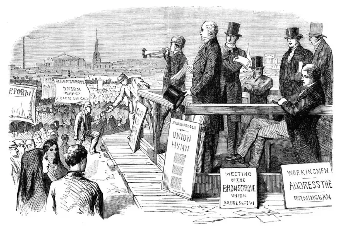 Framed Print : A Reform Act demonstration, Birmingham, West Midlands, c1832 (c1895) Framed Print : A Reform Act demonstration, Birmingham, West Midlands, c1832 (c1895)