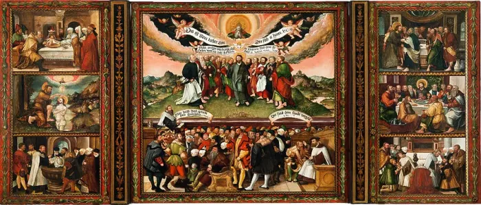 Framed Print : The Reformation Altarpiece, 1554-1555