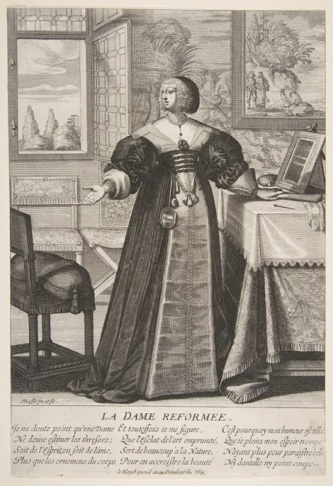 Framed Print : The Reformed Woman, mid to late 17th century. Creator: Abraham Bosse Framed Print : The Reformed Woman, mid to late 17th century. Creator: Abraham Bosse
