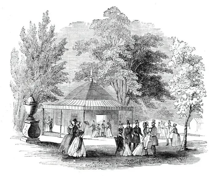 Framed Print : Refreshment Room - Royal Botanic Societys Gardens, 1844. Creator: Unknown Framed Print : Refreshment Room - Royal Botanic Societys Gardens, 1844. Creator: Unknown