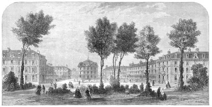 Framed Print : Refuge for the aged at Auteuil, near Paris, 1864. Creator: Mason Jackson Framed Print : Refuge for the aged at Auteuil, near Paris, 1864. Creator: Mason Jackson