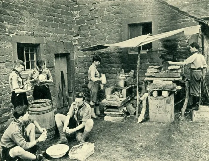 Framed Print : Refugee French Scouts in Camp in England, 1941, 1944. Creator: Unknown Framed Print : Refugee French Scouts in Camp in England, 1941, 1944. Creator: Unknown