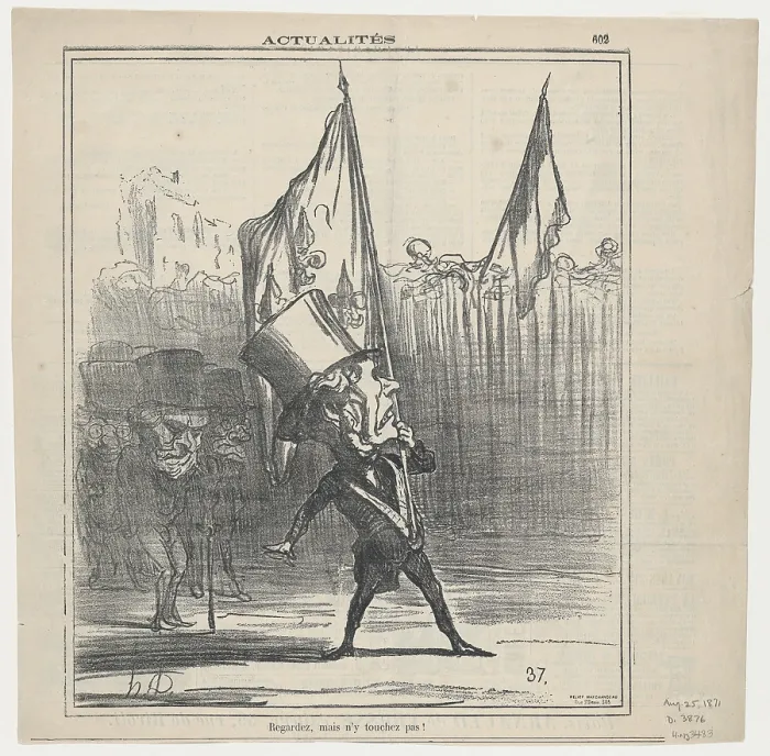 Framed Print : Regardez, mais n'y touchez pas!, 1871. Creator: Honore Daumier. Regardez, mais n'y touchez pas!, 1871. Creator: Honore Daumier Framed Print : Regardez, mais n'y touchez pas!, 1871. Creator: Honore Daumier. Regardez, mais n'y touchez pas!, 1871. Creator: Honore Daumier