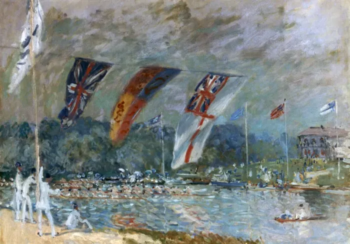 Framed Print : Regatta at Molesey, 1874. Artist: Alfred Sisley Framed Print : Regatta at Molesey, 1874. Artist: Alfred Sisley