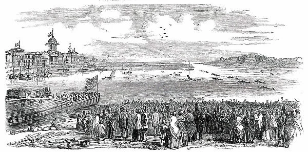 The Regatta, at Montreal, 1850. Creator: Unknown