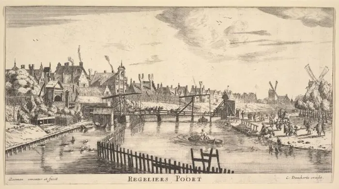 Framed Print : Regeliers Poort, mid-17th century. Creator: Reinier Zeeman Framed Print : Regeliers Poort, mid-17th century. Creator: Reinier Zeeman