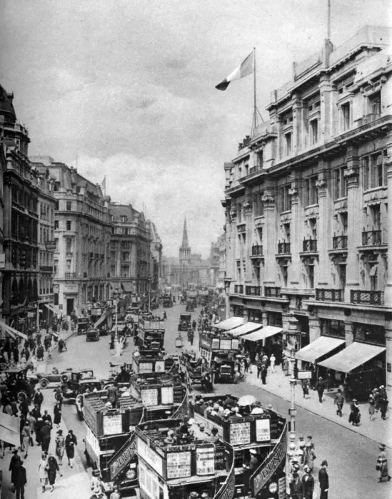 Framed Print : Regent Street, London, 1926-1927. Artist: McLeish Framed Print : Regent Street, London, 1926-1927. Artist: McLeish