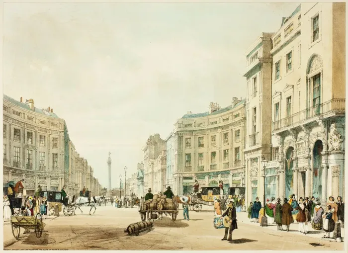 Framed Print : Regent Street Looking Towards the Duke of Yorks Column Framed Print : Regent Street Looking Towards the Duke of Yorks Column