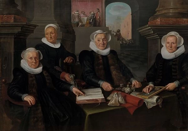 Three Regentesses and the ‘House Mother of the Amsterdam Lepers Asylum, 1624. Creator: Werner Jacobsz. van den Valckert