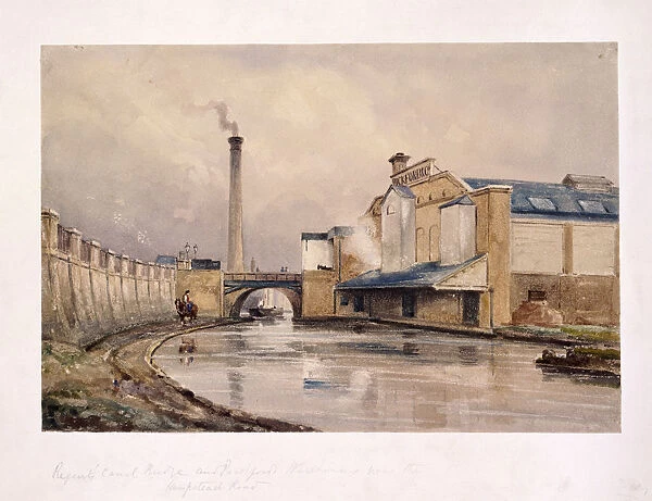 Regents Canal and Southampton Bridge, London, c1880