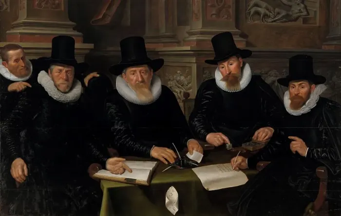 Framed Print : Four Regents and the ‘House Father of the Amsterdam Lepers Asylum, 1624. Creator: Werner Jacobsz. van den Valckert Framed Print : Four Regents and the ‘House Father of the Amsterdam Lepers Asylum, 1624. Creator: Werner Jacobsz. van den Valckert