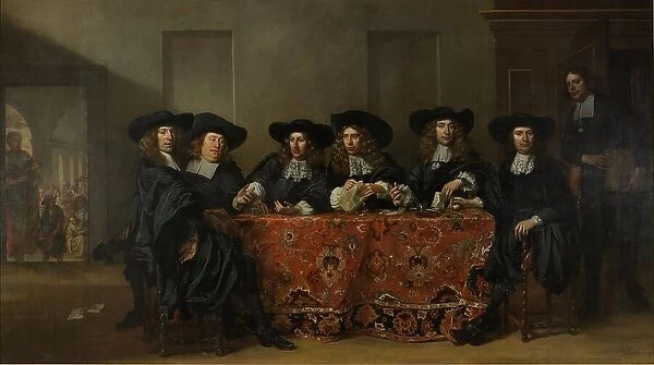 Six Regents and the Housemaster of the Oudezijds Institute for the Outdoor Relief of the Poor, Amste Creator: Pieter van Anraedt