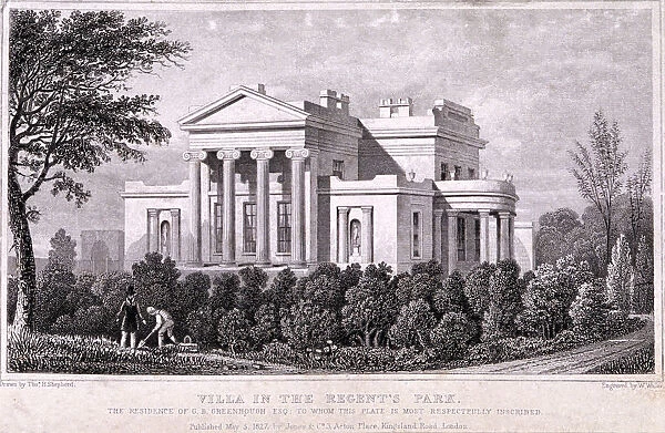 Regents Park, Marylebone, London, 1827. Artist: W Wallis