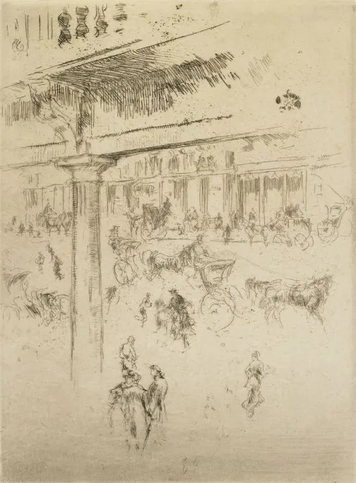 Framed Print : Regents Quadrant, 1880-1881. Creator: James Abbott McNeill Whistler Framed Print : Regents Quadrant, 1880-1881. Creator: James Abbott McNeill Whistler