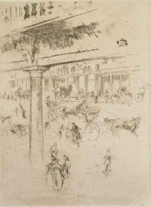 Framed Print : Regents Quadrant, 1880-1881. Creator: James Abbott McNeill Whistler Framed Print : Regents Quadrant, 1880-1881. Creator: James Abbott McNeill Whistler