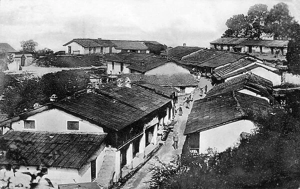 Regimental bazaar, Ranikhet, Uttaranchal, India, early 20th century