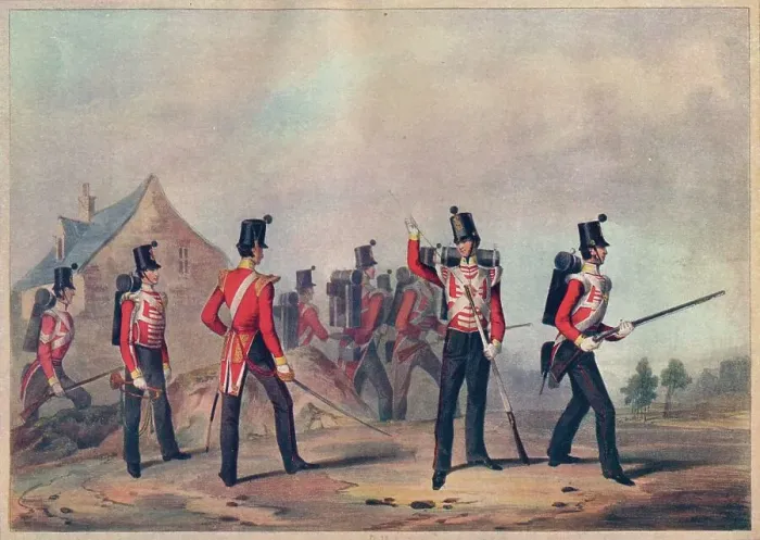 Framed Print : Regiments of Light Infantry (showing the 90th Light Infantry), 19th century (1909). Artist: John Henry Lynch Framed Print : Regiments of Light Infantry (showing the 90th Light Infantry), 19th century (1909). Artist: John Henry Lynch