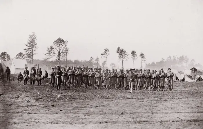 Framed Print : [Regiments - unidentified]. Brady album, p. 156, 1861-65. Creator: Unknown