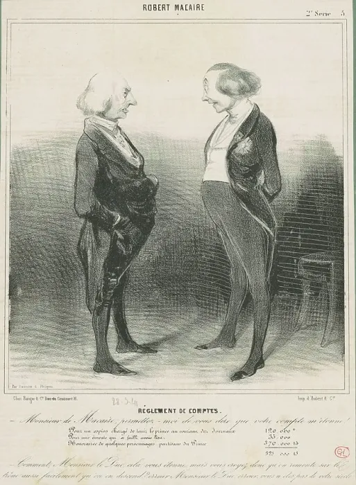 Framed Print : Réglement de comptes, 19th century. Creator: Honore Daumier Framed Print : Réglement de comptes, 19th century. Creator: Honore Daumier