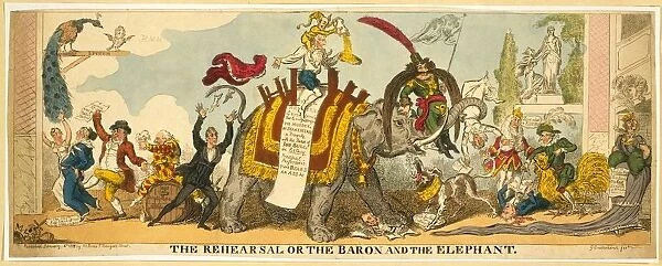 The Rehearsal or the Baron and the Elephant, 1812