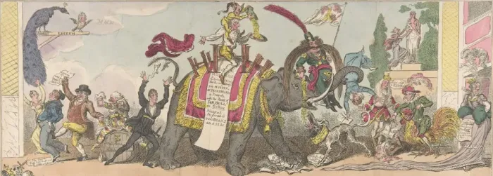 Framed Print : The Rehearsal or the Baron and the Elephant, January 1, 1812. January 1, 1812 Framed Print : The Rehearsal or the Baron and the Elephant, January 1, 1812. January 1, 1812