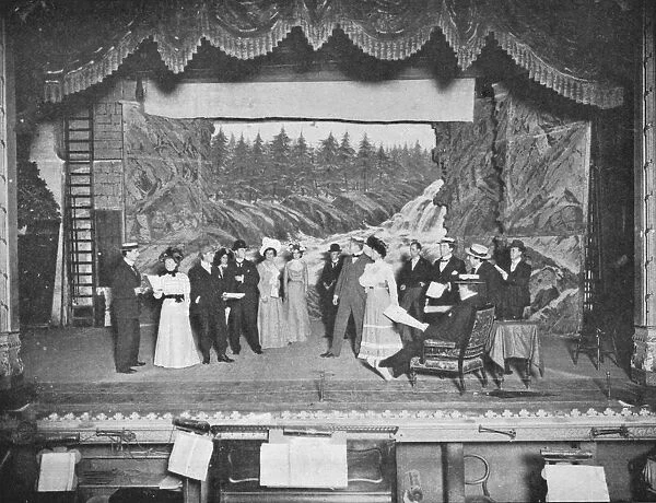 Rehearsing a play in ordinary dress, London, c1901 (1901)