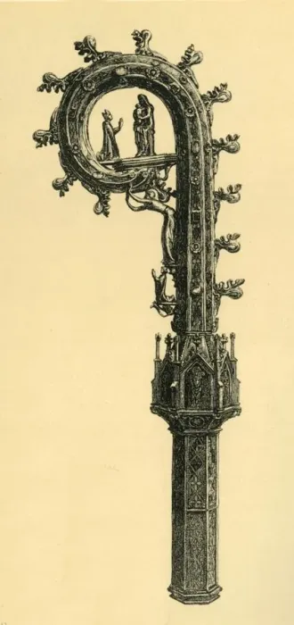 Framed Print : The Reichenau Crozier, 1351, (1881). Creator: Frederick Albert Slocombe