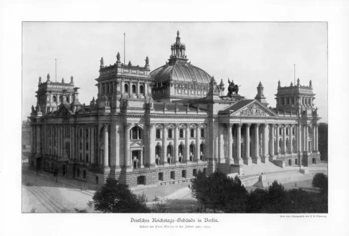 Framed Print : The Reichstag in the late 19th century, 1900 Framed Print : The Reichstag in the late 19th century, 1900