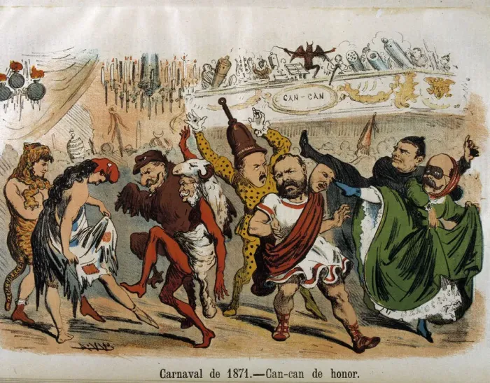 Framed Print : Reign of Amadeo of Savoy, cartoon of the carnival with politicians, the Kaiser, Napoleon III Framed Print : Reign of Amadeo of Savoy, cartoon of the carnival with politicians, the Kaiser, Napoleon III