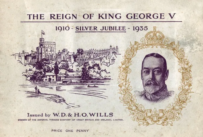 Framed Print : The Reign of King George V, Silver Jubilee, cigarette card collectors book, c1935 Framed Print : The Reign of King George V, Silver Jubilee, cigarette card collectors book, c1935