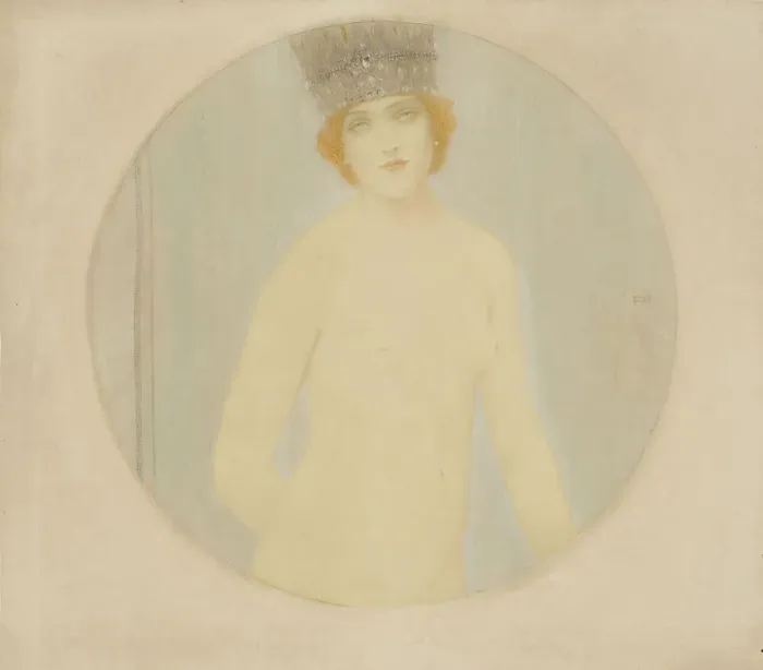 Framed Print : Reine nue, c. 1910. Creator: Khnopff, Fernand (1858-1921) Framed Print : Reine nue, c. 1910. Creator: Khnopff, Fernand (1858-1921)