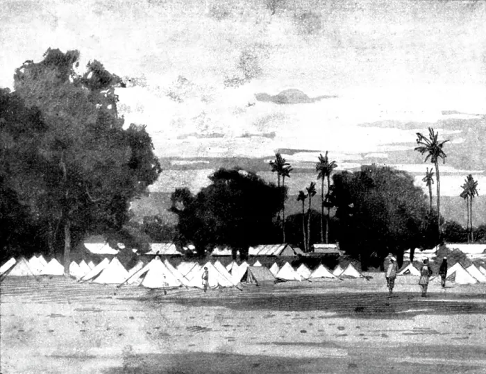 Framed Print : Reinforcements for Uganda: arrival of an Indian Contingent at Mombasa - 27th Bombay Infantry, 1898. Creator: George Montbard Framed Print : Reinforcements for Uganda: arrival of an Indian Contingent at Mombasa - 27th Bombay Infantry, 1898. Creator: George Montbard