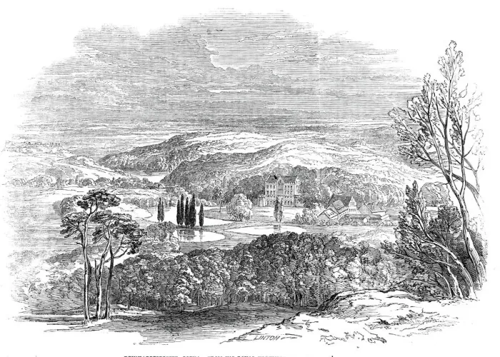 Framed Print : Reinhardtsbrunn, Gotha - from His Royal Highness Prince Alberts drawing, 1845 Framed Print : Reinhardtsbrunn, Gotha - from His Royal Highness Prince Alberts drawing, 1845